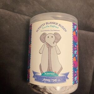 Scentsy Buddy Eva Gray Elephant Lovey Security Blanket Retired Satin Plush